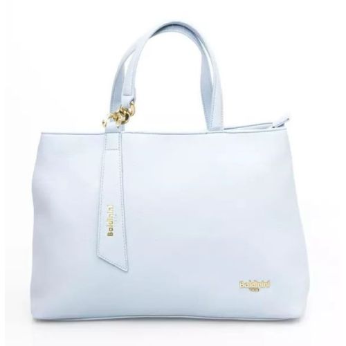 Baldinini Trend Elegant Light Blue Shoulder Bag with Golden Accents (BA-23322)