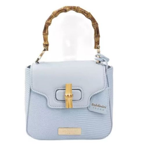 Baldinini Trend Elegant Light Blue Shoulder Bag with Golden Accents (BA-23370)