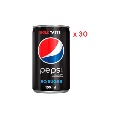 Pepsi Black Zero Sugar Can - 30 x 155 ml