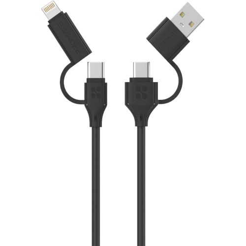 Promate Charging Cable, QUADCORD-PD60.BLACK