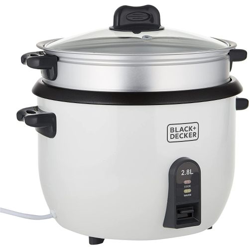 BLACK+DECKER Rice Cooker 1100W White 2.8 litres Rc2850-B5