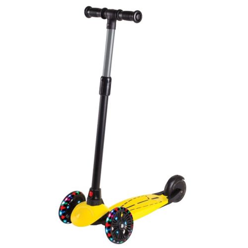 Megastar Coolwheels Dragon 3 Wheels Kick Scooter With LED Light For Age 3-5 Years Kids - Yellow (UAE Delivery Only)