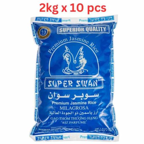 Super Swan Premium Jasmine Rice, 2 Kg Pack Of 10 (UAE Delivery Only)