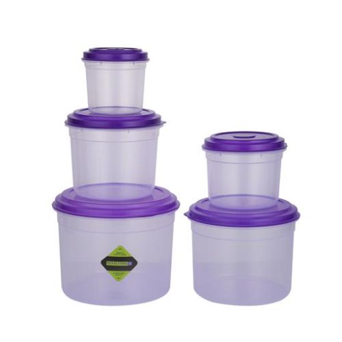 Air-tight Food Container, 5pcs Plasticware Jar-(RF10713)
