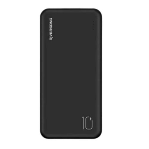 Riversong 10000 mAh Micro USB And Type C PB77 Portable Input 2.4A fast charging Power Bank, Black - RS.VISION10SE-PB77.BK (UAE Delivery Only)