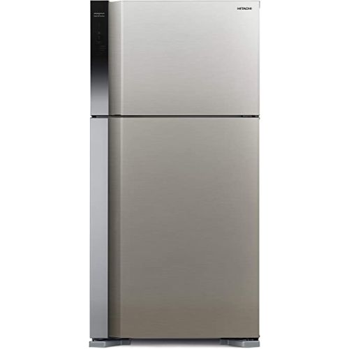 Hitachi 565L Gross Top Mount Double Door Refrigerator, Silver-RV710PUK7KBSL