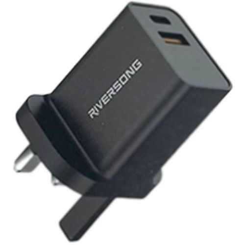 Riversong Safekubd3 20W PD QC3 Wall Charger, AD26, Black
