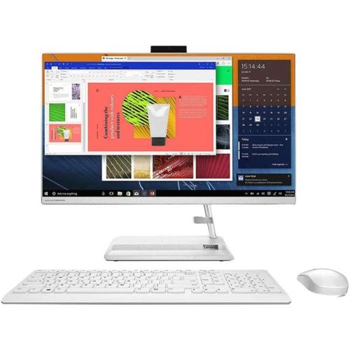 Lenovo IdeaCentre AIO 3 24ALC6 Desktop , AMD Ryzen 3-5300U, 23.8inch FHD, 256GB SSD, 4GB RAM, Shared AMD Radeon Graphics, Windows 11 Home, English & Arabic Keyboard, White – F0G100MRAX
