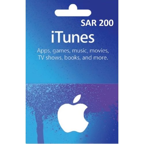 SAR 200 Apple iTunes Card (Instant E-mail Delivery)