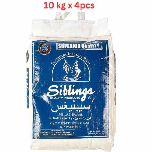 Siblings Premium Jasmine Rice, 10 Kg Pack Of 4 (UAE Delivery Only)