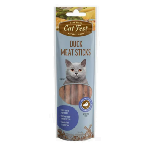 Cat Fest Duck Meat Sticks Treats For Cats 45G (UAE Delivery Only)