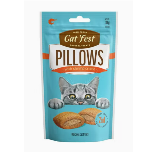 Cat Fest Pillows with shrimp creme Treats For Cats 30G (UAE Delivery Only)