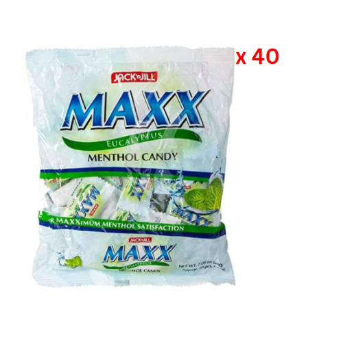 Jack N Jill Maxx Eucalyptus Menthol Candy With Maxicool, 200 Gm Pack Of 40 (UAE Delivery Only)