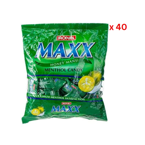 Jack N Jill Maxx Honey Mansi Menthol Candy, 200 Gm Pack Of 40 (UAE Delivery Only)