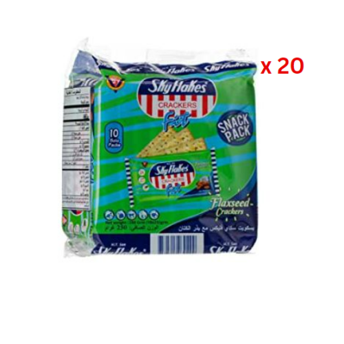 M.Y.San Sky Flakes Flaxseed Crackers Pack Of 10 - 25 Gm Pack Of 20 (UAE Delivery Only)