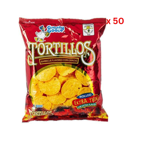 Granny Goose Tortillos Barbecue 100G Pack Of 50 (UAE Delivery Only)