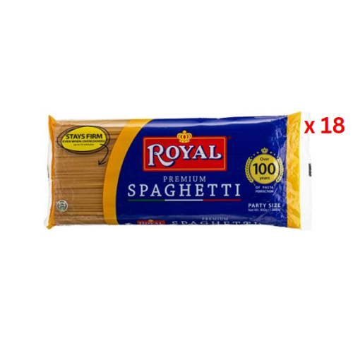 Royal Spaghetti Pasta - 900 Gm Pack Of 18 (UAE Delivery Only)
