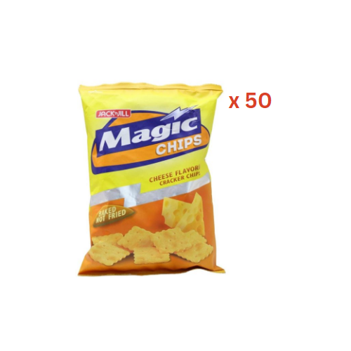 Jack N Jill Magic Chips Cheese Flavour Cracker Chips, 100 Gm Pack Of 50 (UAE Delivery Only)