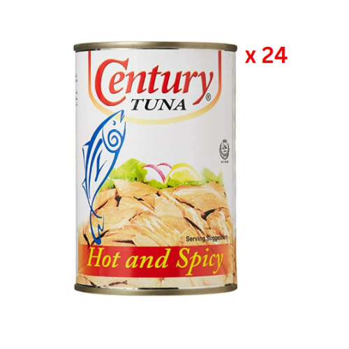 Century Tuna Flakes Hot & Spicy , 420 Gms  Pack Of 24 (UAE Delivery Only)