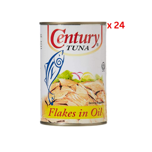 Century Tuna Flakes In Vegetable Oil ,420 Gms Pack Of 24 (UAE Delivery Only)