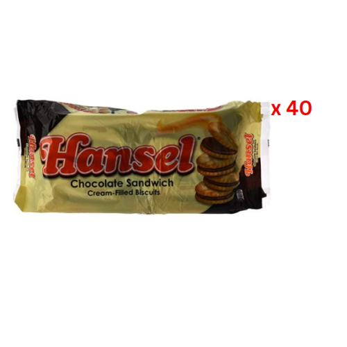 Hansel Chocolate Sandwich Cream Filled Biscuits, 10 X 31G - Pack Of 1 Pack Of 40 (UAE Delivery Only)