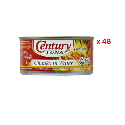 Century Tuna Chunks In Water - 184 Gm Pack Of 48 (UAE Delivery Only)