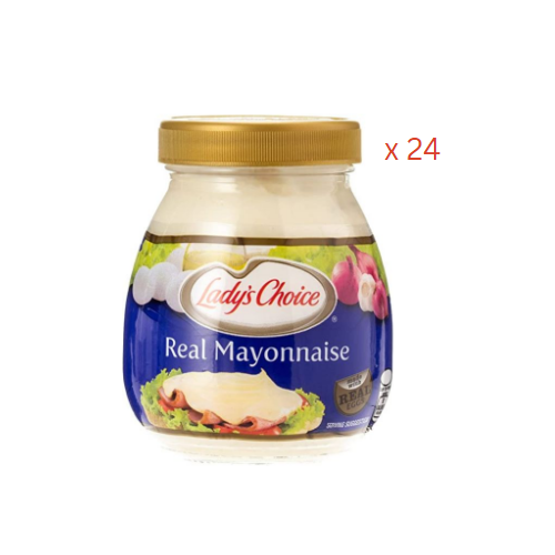 Lady'S Choice Mayonnaise Fresh Eggs - 220 Ml Pack Of 24 (UAE Delivery Only)