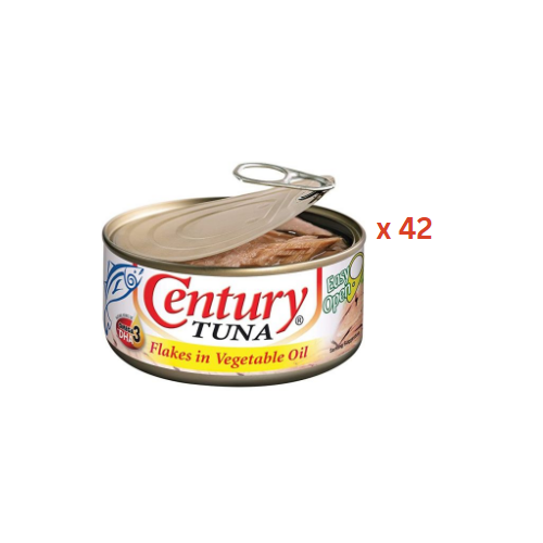 Century Tuna Flakes In Vegetable Oil, 180 Gm Pack Of 42 (UAE Delivery Only)