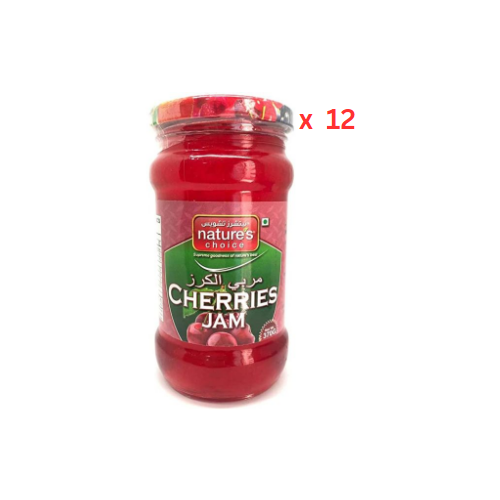 Natures Choice Cherries Jam, 370 gm Pack Of 12 (UAE Delivery Only)
