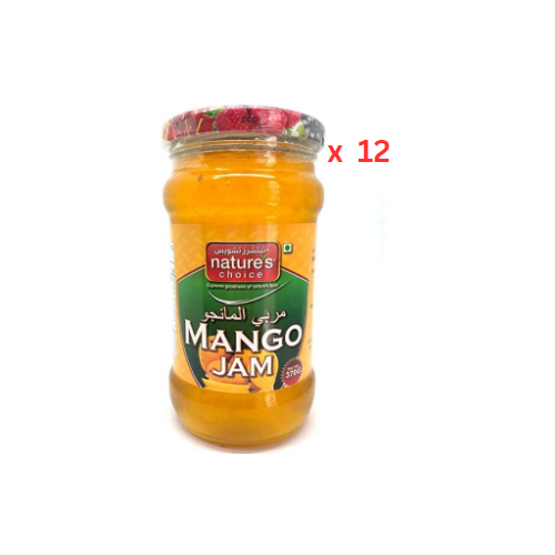 Natures Choice Mango Jam, 370 gm Pack Of 12 (UAE Delivery Only)