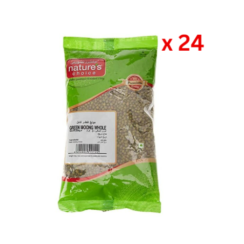 Natures Choice Green Moong Whole, 500 gm Pack Of 24 (UAE Delivery Only)