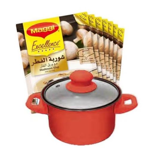 Nestle Maggi Excellence Mushroom Soup with Pot 54g (Pack of 7)