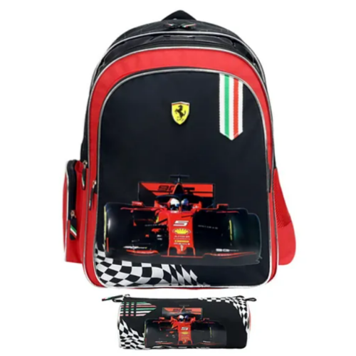 Simba Ferrari flag back+ pencil case 18''bp (6290210196875)