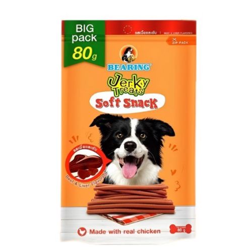 Bearing Jerky Treats Sticks Beef & Liver Flavor  For Dog - 80gm