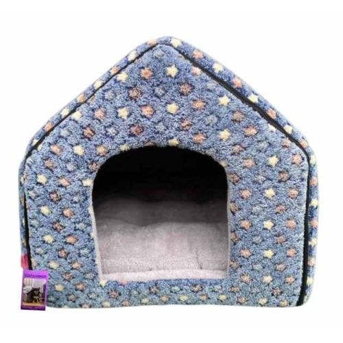 Coco Kindi Navy Star Washable Fur House with Zip L - For Dog & Cat