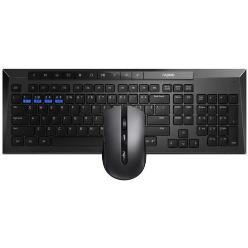 Rapoo 8200m Combo Keyboard And Mouse Multimode Ultra-Slim Black - 19225