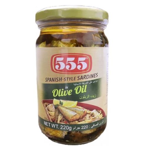 555 Spanish Style Sardines In Olive Oil 220 Gm Pack Of 24 (UAE Delivery Only)