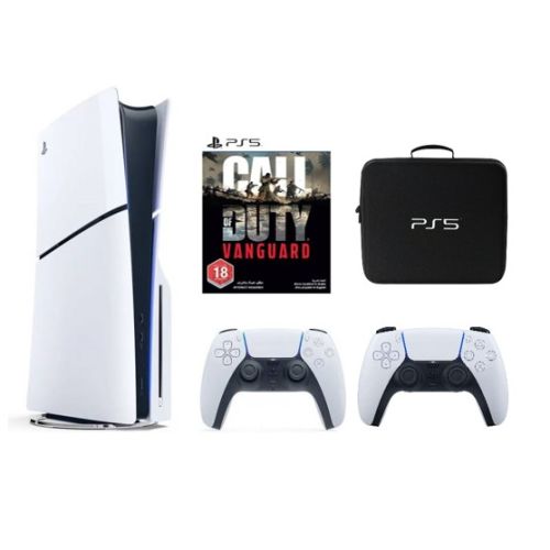 Sony PlayStation 5 Console Disc Slim 1TB with Extra Controller, Bag and Call of Duty Vanguard (International Edition)