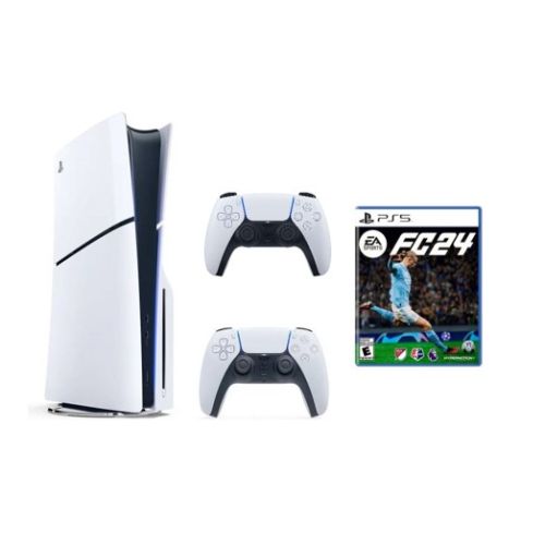 Sony PlayStation 5 Console Disc Slim 1TB (International Edition) with extra controller and EA Sports FC 24 