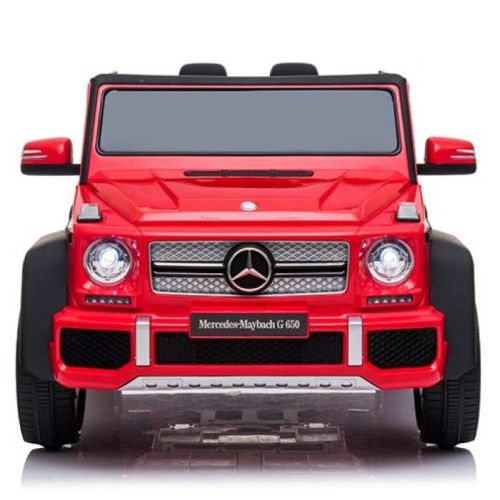 Megastar Licensed 12V Mercedes G650 Battery Car With Remote Control EVA Foam Rubber Wheels, Leather Seat, MP3 USB Music Player - Red (UAE Delivery Only)