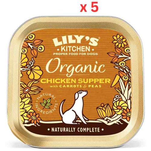 Lily'S Kitchen Organic Chicken Supper Wet Dog Food (150G) (Pack of 5)
