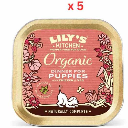 Lily'S Kitchen Organic Dinner Wet Puppy Food (150G) (Pack of 5)