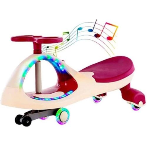 Megastar Wiggle Swing And Twist Car For Kids With Lights - Red (UAE Delivery Only)