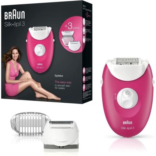 Braun Epilator For Legs And Body  Raspberry Pink - SE3410 