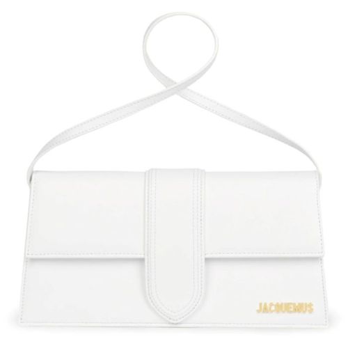 Jacquemus White Leather Le Bambino Long Shoulder Bag (43062)
