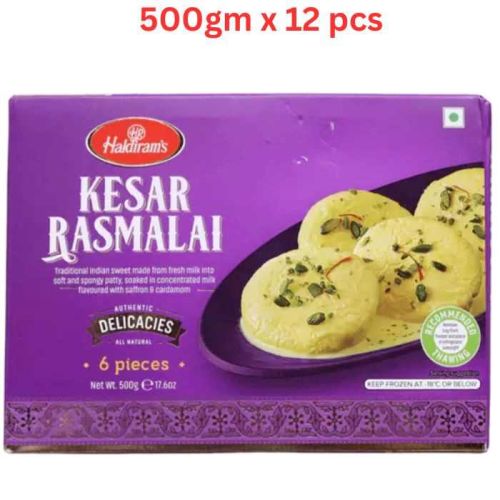 Haldirams Kesar Rasmalai 500Gm Pack Of 12 (UAE Delivery Only)