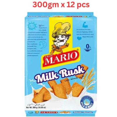 Mario Milk Rusk 300gm Pack Of 12 (UAE Delivery Only)