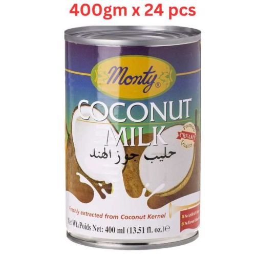 Monty Coconut Milk, 400 Ml Pack Of 24 (UAE Delivery Only)