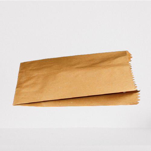Hotpack ,(Flat Bottom Brown Paper Bag Ribbed Material) 10x6x22cm 4 Kg