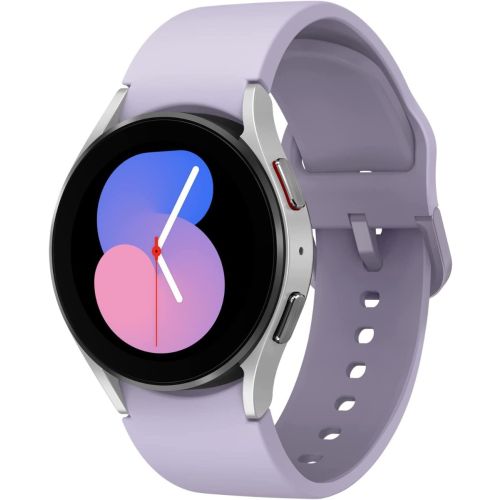 Samsung Galaxy Watch 5 Smart Watch, Bluetooth, 40mm, Silver with Purple Strap